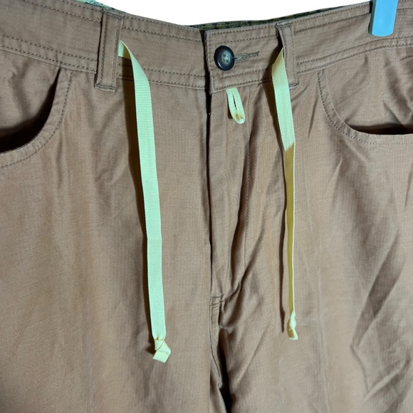 Horny Toad Khaki Tan Cropped Drawstring Cotton Blend Pants, Size 10 - Picture 4 of 14